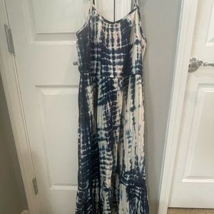 Blue Tie-dye Dress